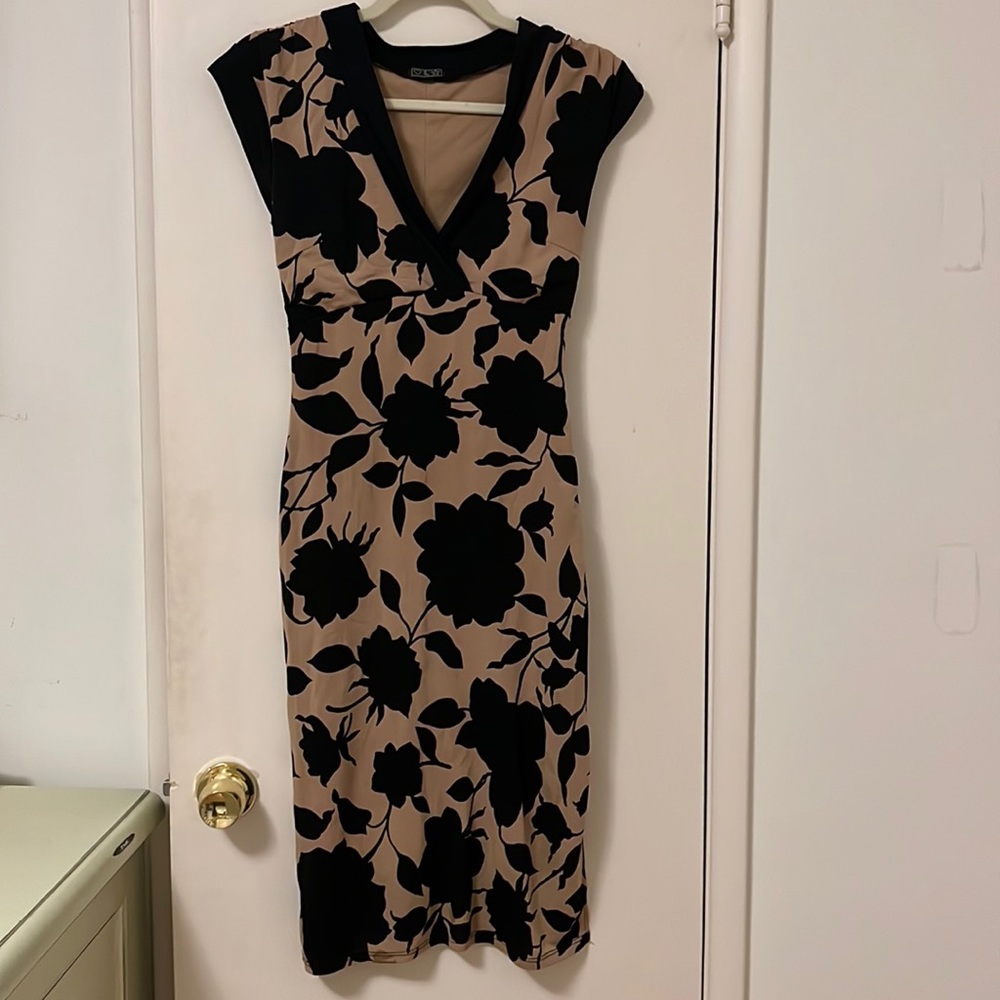 Chic amazing nude and black dress!